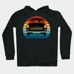 Vintage Sunset Classic Car Retro Design Hoodie